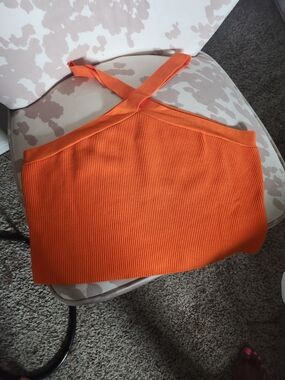 Ribbed Orange Women’s Tank Top